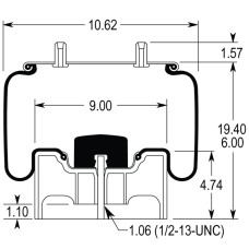 Air Spring Assembly - Intrax AA230 15" & 17" Ride Height / Trailer